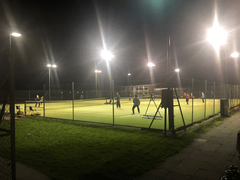 Social Tennis under lights
